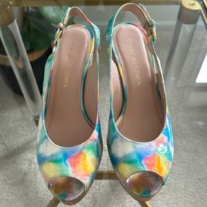 Stuart Weitzman multi color wedges